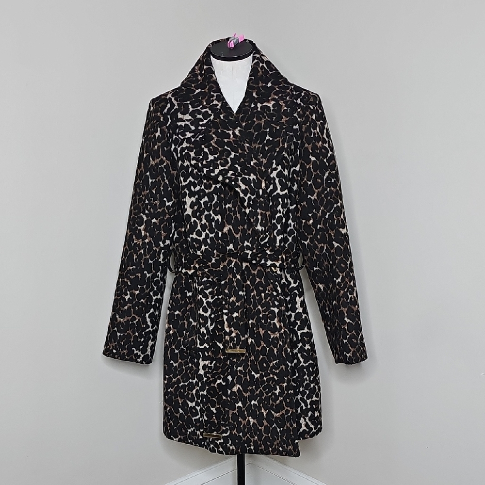 Preston & York Leopard Print Trench Coat